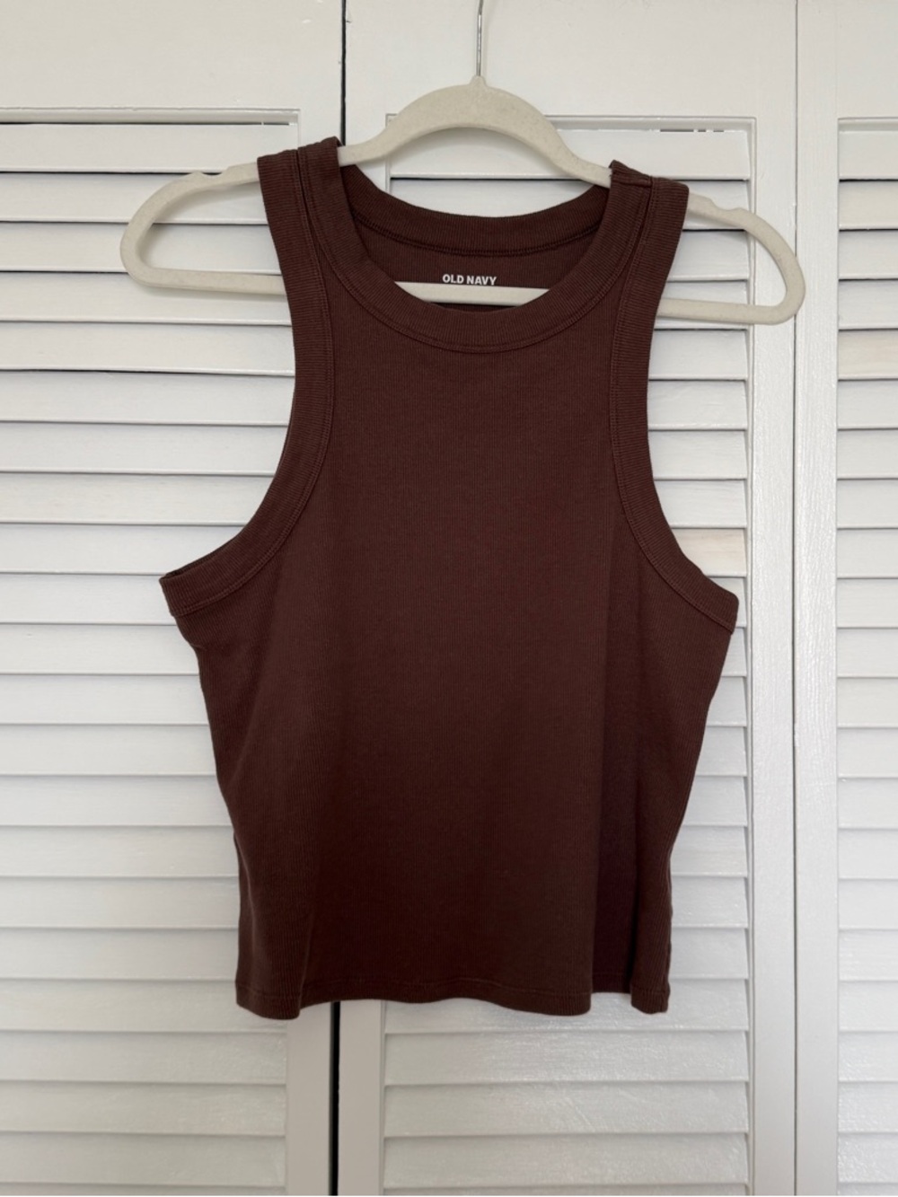 Old Navy Brown Snug Crop Tank Top
